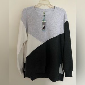 NWT Grey Colorblock Sweatshirt